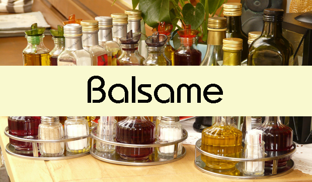 Für Balsam-Spezialitäten wird ausgereifter, milder Weißweinessig mit ausgewählten Zutaten wie Fruchtsäften kombiniert.  Sie zeichnen sich durch einen ausdrucksstarken Geschmack aus, der sie zum idealen Begleiter von Salatdressings und Marinaden macht sowie zum Veredeln von Saucen