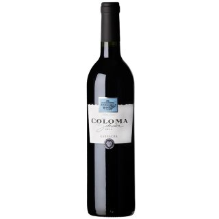 Bodega Coloma:  Coloma Garnacha Selection. Trotz seiner Jugendlichkeit besticht der Wein durch seine dunkle Kirschfarbe mit langen Weinfenstern 2017Trocken  Spanien