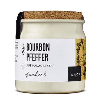Wajos Gourmet Bourbon Pfeffer | Warm-scharf | Schokoladig | Blumig-zitronig   