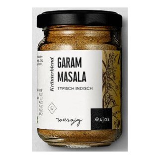 Wajos Gourmet Garam Masala | typisch Indisch | das Salz und Pfeffer Indiens | Gewürzmischung | würzig   