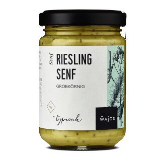 Wajos Gourmet Riesling Senf | grobkörnig | ein fruchtiger Senf mit charakteristischer Rieslingnote   Deutschland