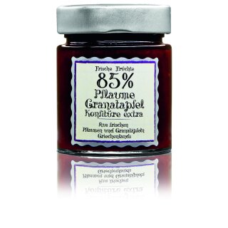 Wajos Gourmet Pflaume Granatapfel | Konfitüre Extra | 85% frische Früchte